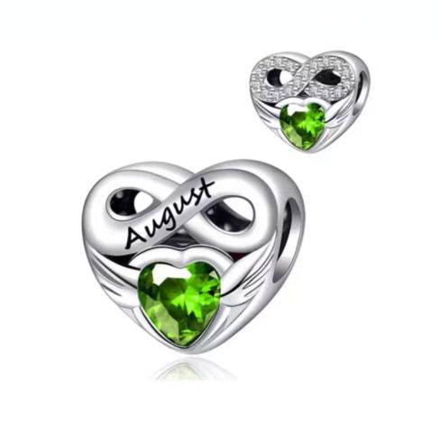 Brand New Copper Metal 12 Month Colorful Birthday Stone Charm Bead Component Bead Components Compatible With European Bracelet High Quality Fine