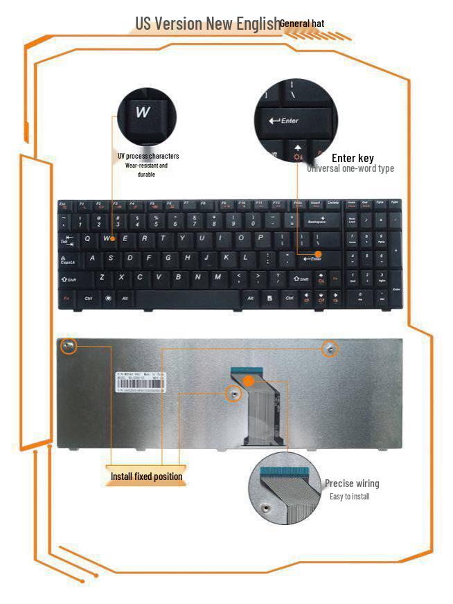 Replacement Keyboard for Lenovo IdeaPad G560/G560A/G565/G560L/G565A Laptops