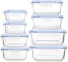 Wahei Freiz Mikrowellen- und Ofengeeignete Glasbehälter 300ml x 510ml x 800ml x und 1100ml x Resh Hitzebeständige Behälter, 2, 2, 2, 2, ME-7403