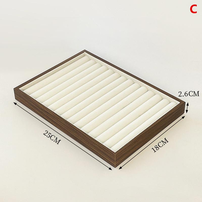 Eco Friendly Walnut Wood Grain Jewelry Tray Multifunctional Organizer Storage Solution for Living Room Bedroom Vanity