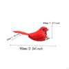 Artificial Christmas Red Bird Ornaments with Clip Crafts Simulation Decorations for Outdoor