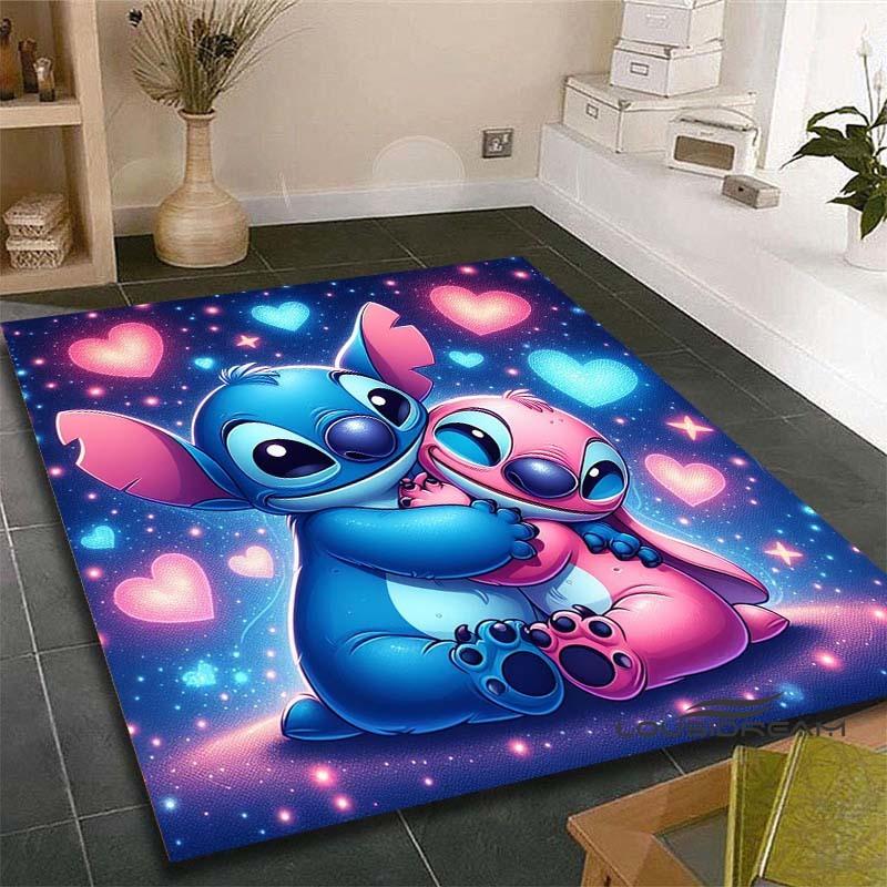 3D Cartoon Sci-fi Movie (Stitch) Rug, Suitable for Living Rooms, Children's Rooms, Bedrooms, Sofas, Doormats, and Other Home Déc