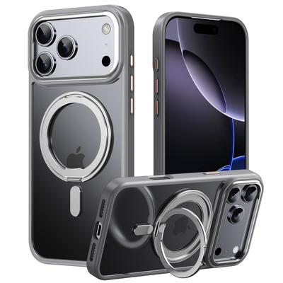 Military Grade 360 Rotation Stand Case For iPhone 17 Pro Max Air N52S Strong Magnetic Cover Kickstand Drop Resistant
