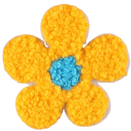 Embroidery Patch Plush Design Bright Color Decorative DIY Colored Floral Cloth Patch Cheongsam Badge for Gift