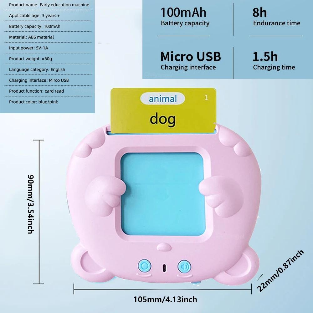 Montessori Talking Kids Early Learning Educational Toys with Sounds Language Development Toddler Flashcardsrds