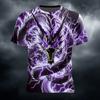 2025 Hot Sales New Creative Funny 3d Printing Cool Design T-shirt Dragon King Graphic Casual T Shirt Loose Oversize Y2k Top Tees