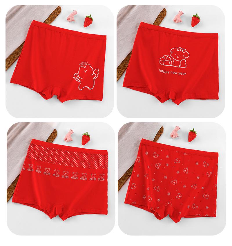 Girls' Plus Size Pure Cotton Safety Shorts - Junior High, Puberty-Friendly Four-Corner Briefs