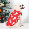 Pet Vest Lightweight Christmas Costume Small Dogs Cats Teddy Corgi Sleeveless Outfit Red Blue Print