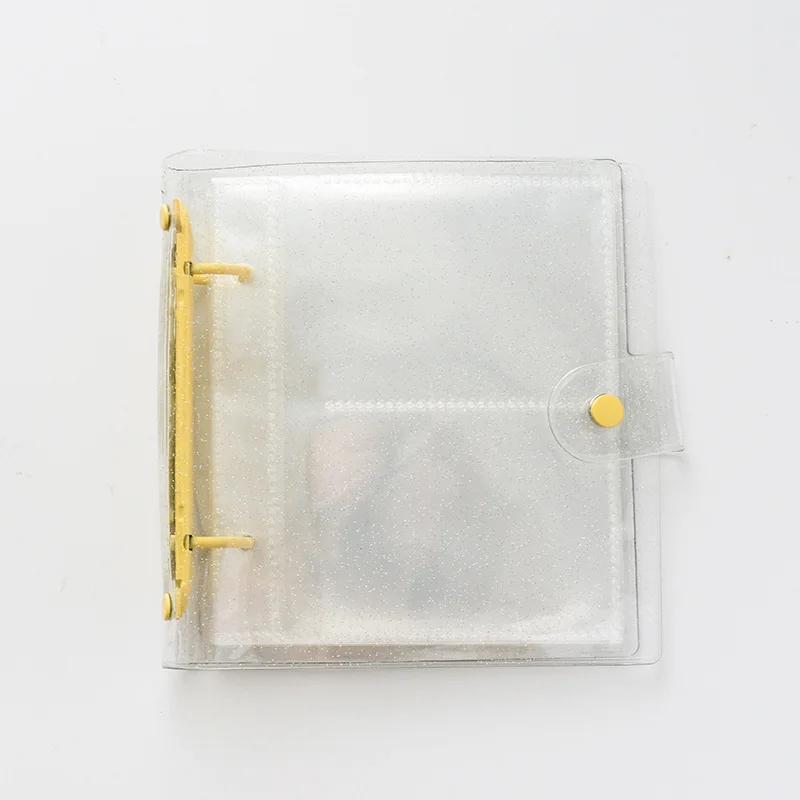 100 Pockets Photo Album 3/5 Inches Transparent Loose Leaf Binder Photocard Name ID Card Holder Case Storage Name Card Book Card