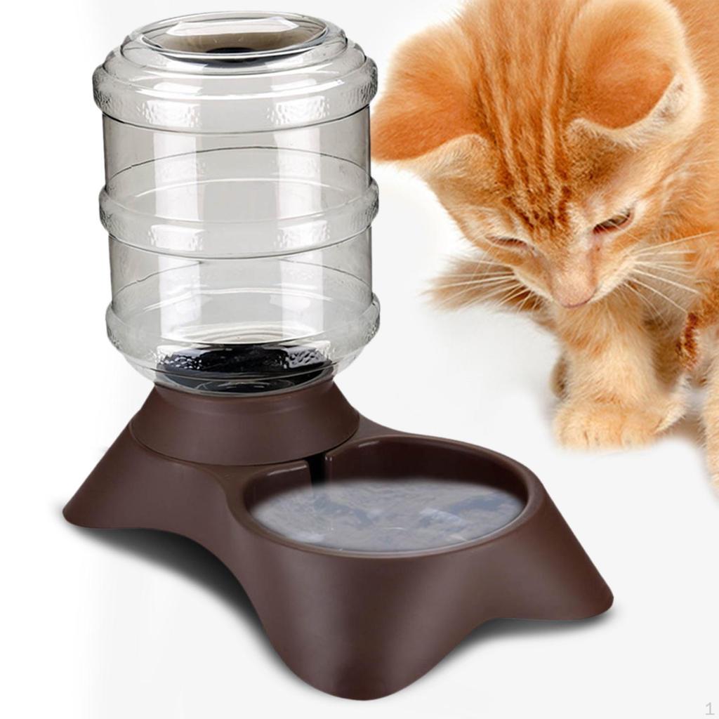1 Gallon Automatic Pet Feeder , Waterer Water Food Dispenser, Bowl Animals Fountain for Kitty Small