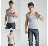 Men's Korean Style Slim Fit Cotton Square Collar Vest for Summer