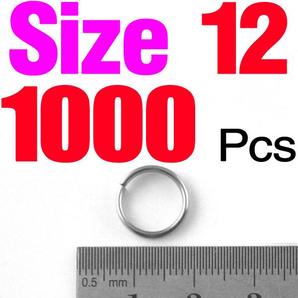 MNFT 1000PCS Tackle Swivel Snap Stainless Steel Fishing Split Rings Fish Connector New