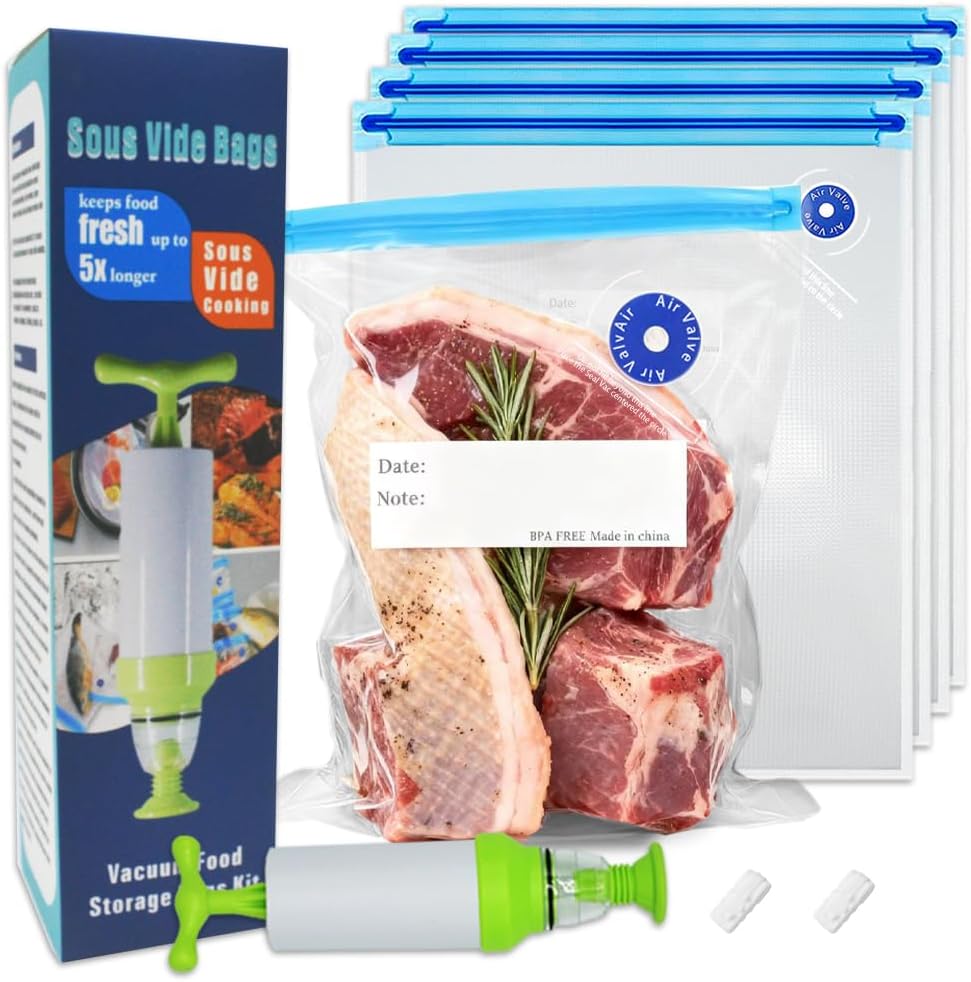Extra Large Sous Free Reusable Vacuum Sealer Bags Keep Food Fresh United States
