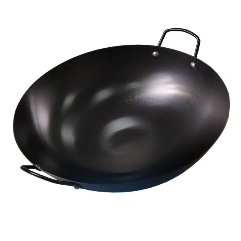 Yipan 40cm Pre-Seasoned Wrought Iron Double-Handle Wok