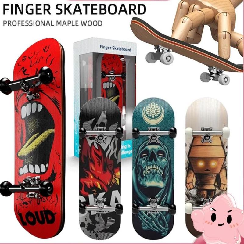 Finger Skateboard Toys Wooden Finger Scooter Professional Fingerboard Desk Toy For Adults Teens/Kids