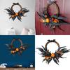 Wall Mounted Realistic Flower Wreath Eye Catching Garlands for Halloween Enthusiasts Door Hangings Party Essential