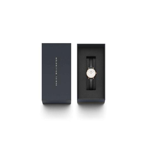 [Official Shop/2-Year Warranty/Authentic Import] Daniel Wellington DW Women's Petite Sheffield Black 28mm Watch, Stylish, Popular, Cute, Leather, Blac
