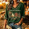 Women's Casual Thanksgiving Print V-Neck Pullover Top