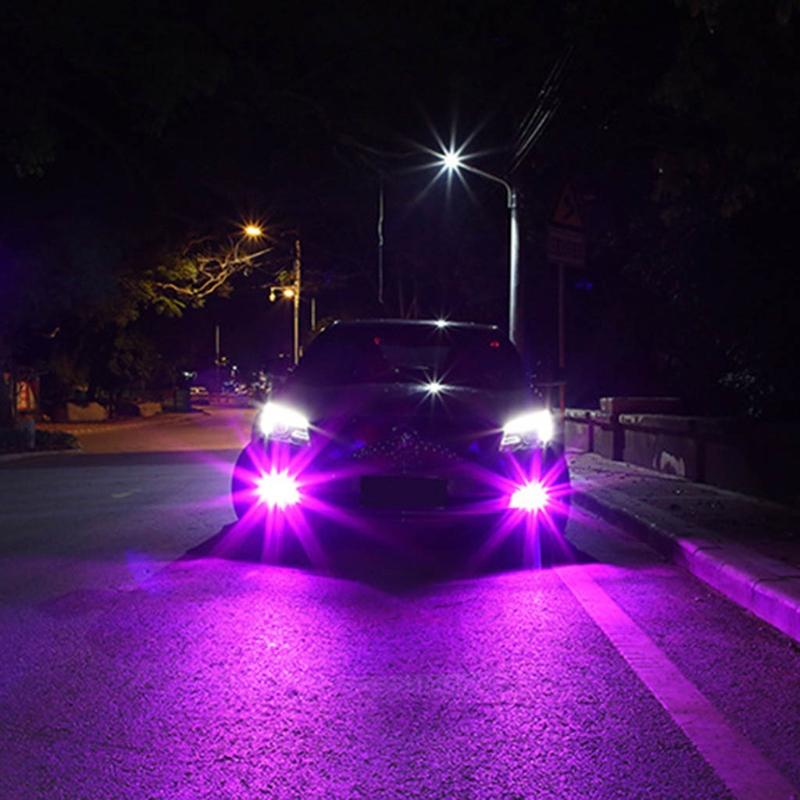 Car Lights Driving Headlight H3 H7 H8 H11 9005 9006 Auto Anti Fog Light LED Bulb Dustproof Waterproof Dual Color Lamp