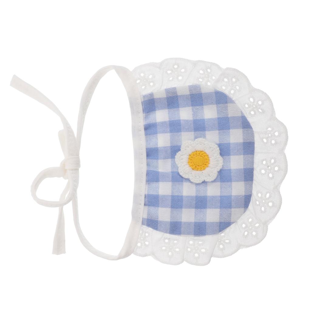 Pet Cotton Neckerchief Dog Drool Bib Lace Bandana Breathable Washable Puppy Apparel Small Dog Cat Flower Scarf Accessory