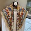 Light Luxury Versatile Silk Scarves, Personalized Matching, Decorative Silk Scarves, Flower Bushes, Patterns, Literary Temperament, High-end Triangula