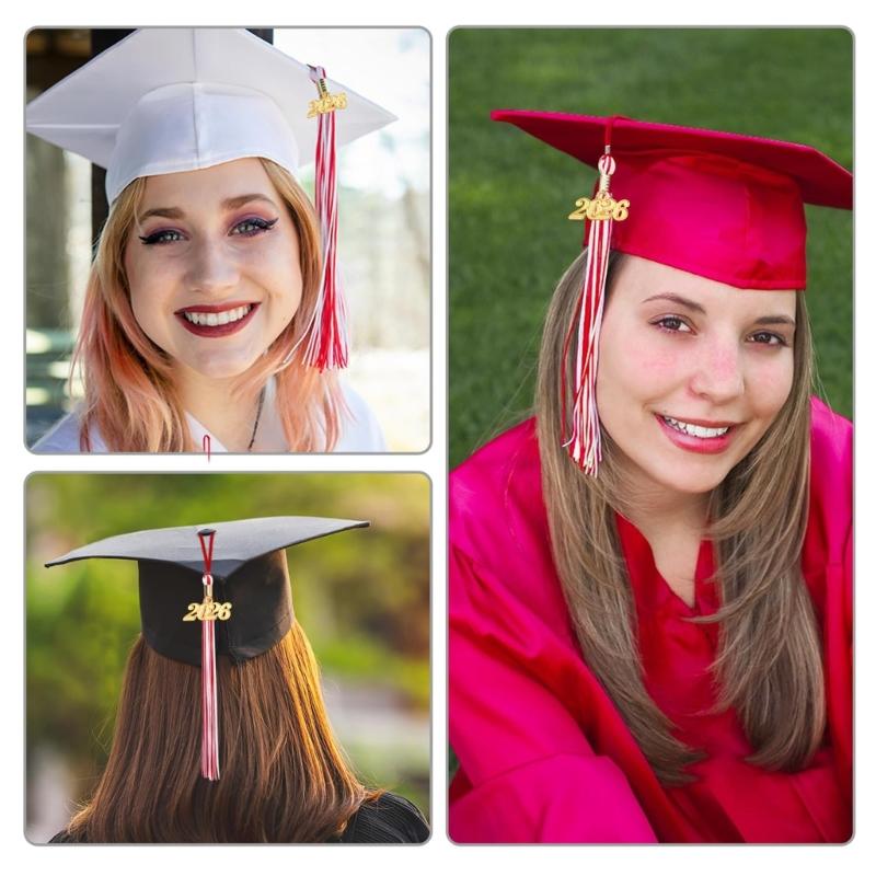 10Pcs 2026 Graduation Tassels Ornament With Year Charm For Graduation Ceremonies