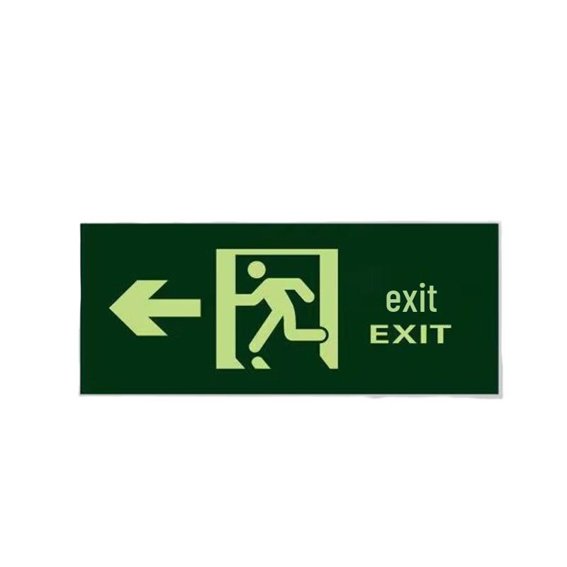 WEZHO Glow-in-the-Dark PVC Safety Exit Sign