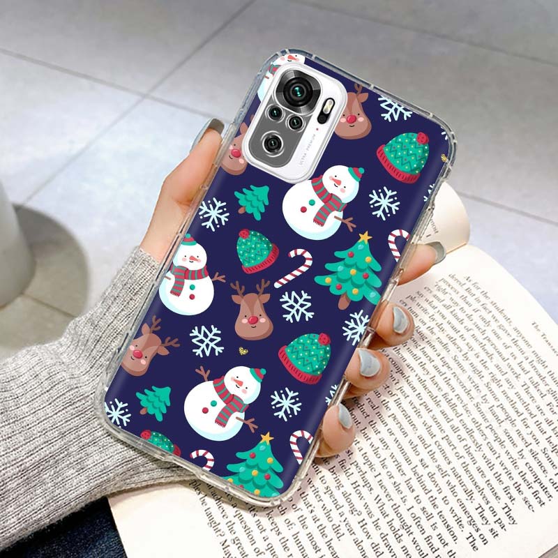 

Merry Christmas Snowman Phone Case Coque For Xiaomi Redmi Note 10 11 12 13 14 Pro Plus 14S 13 12S 11S 11T 11E 10S Soft Coque Red Redmi Note 14 Pro 4G