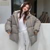 Oversized Parkas for Women Fall Winter  New Sleeves Hat Detachable Solid Coats Casual Zipper Down Solid Chic Jacket