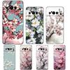 Kersenbloesemboom Telefoonhoesje Voor Google Pixel 8 7 6 Pro 8A 6A 7A 5G Zacht Siliconen Schokbestendig TPU Zwart Hoesje Fundas