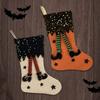 Eye Catching Halloween Themed Sock Unique Halloween Sock with Festival Pattern Soft Socks Ornament for Parties