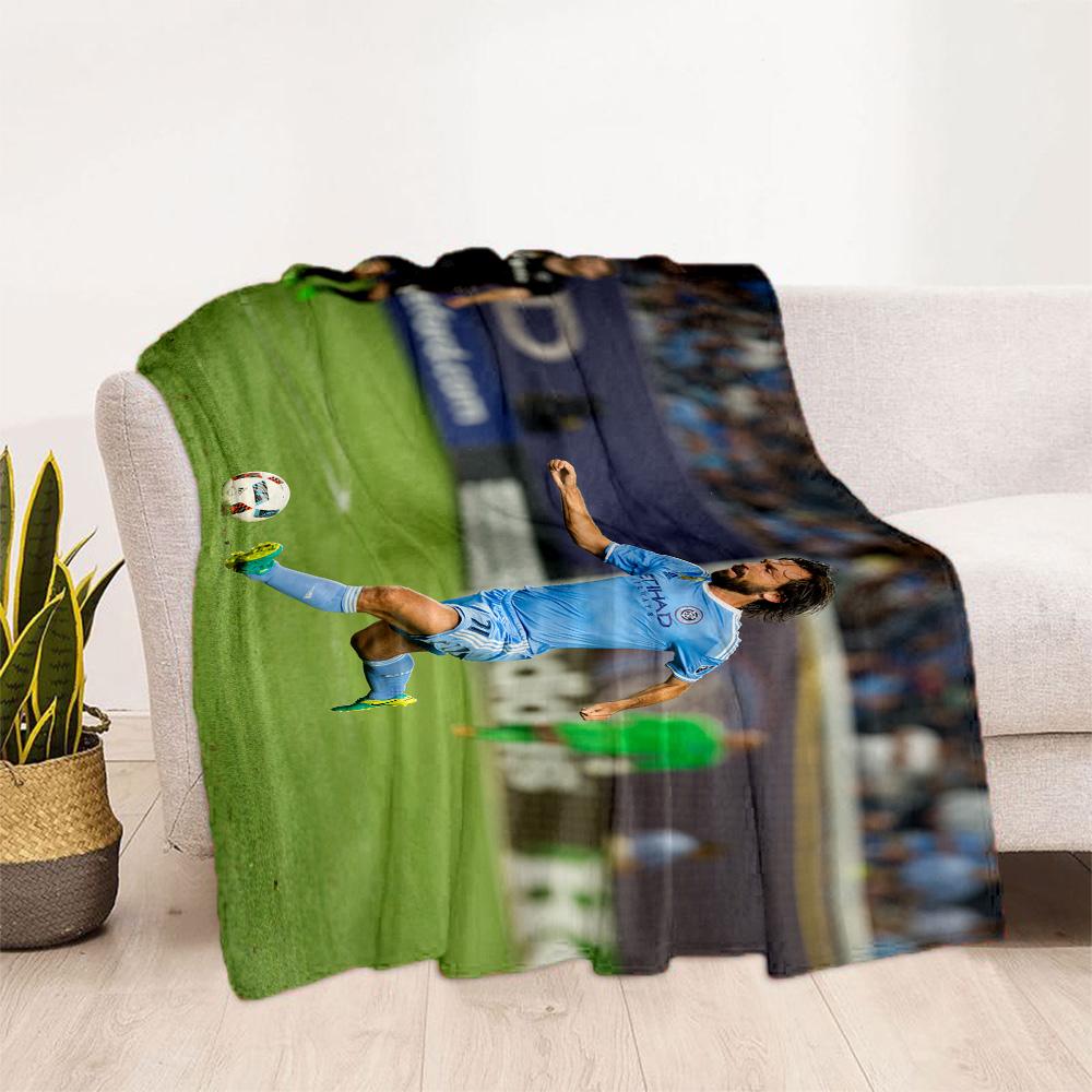 Soccer Player Action Field. Blanket Comfortable Suitable for Couch Bed Chair for All Seasons Stylish Decor Birthday Christmas Gift Blanket