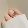 Minimalist Square Sugar Resin Open Ring Faux Jade Adjustable Statement Gift for Women Birthday Fashion Jewelry