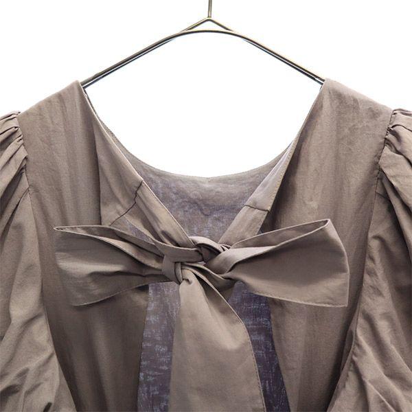 ORGANICS SNIDEL for Sustainabillity Short Sleeve Balloon Sleeve Long Dress Women Used