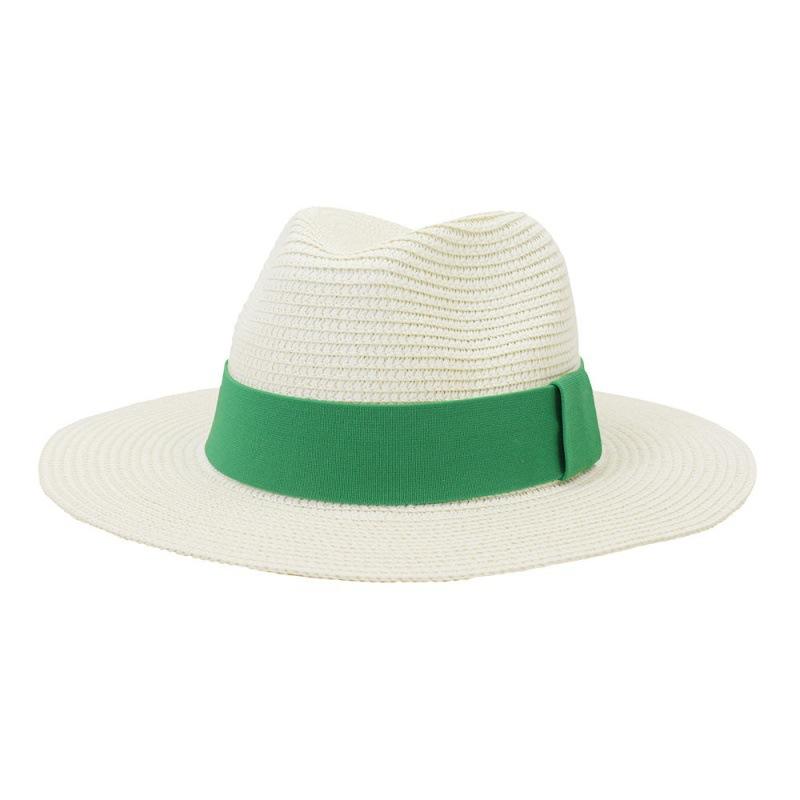 Spring and summer outdoor travel seaside sunshade big-brimmed straw hat men and women British style jazz hat CMDJS