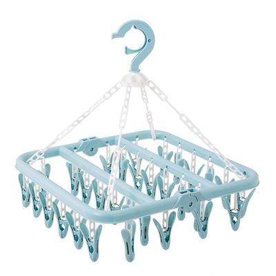Laundry Hanger Foldable Laundry Clothespin Drying Rack Foes