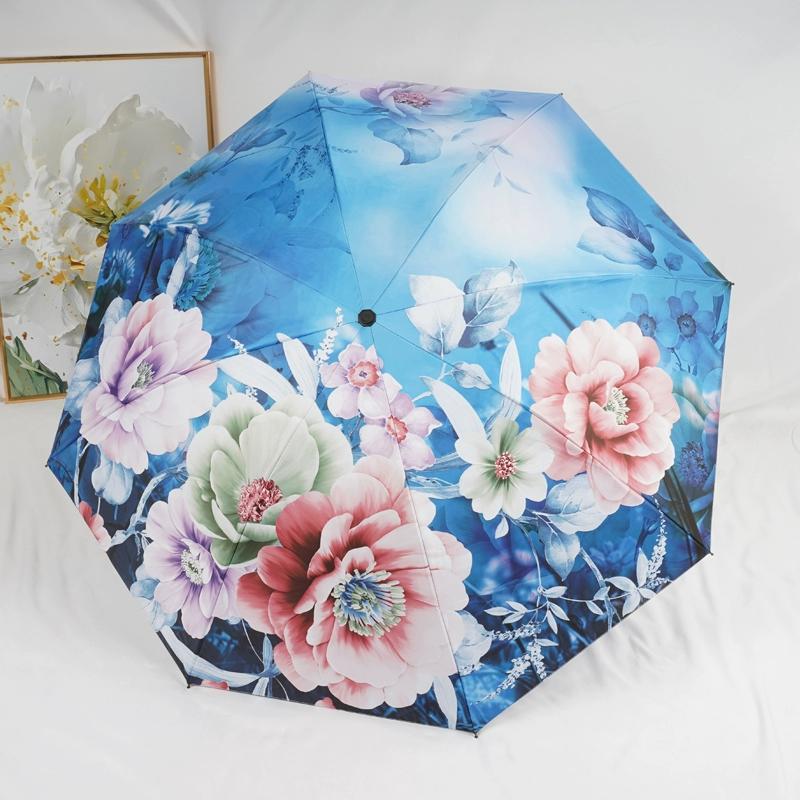 

Двухслойный солнцезащитный зонт в стиле ретро с утолщенным черным клеем для женской защиты от солнца, усиление защиты от ультрафиолета, солнцезащитный зонт двойного назначения с ручным управлением