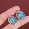 Copper Blue Turquoise Earring Gemstone Earrings 925 Sterling Silver Earring Vintage Jewelry Handmade Earring Gifts For Women Elegant Jewelry