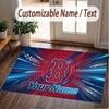 Custom Rug Boston Red Sox Pattern Print Name Text Soft Non‑Slip Floor Carpet for Home Indoor Decoration