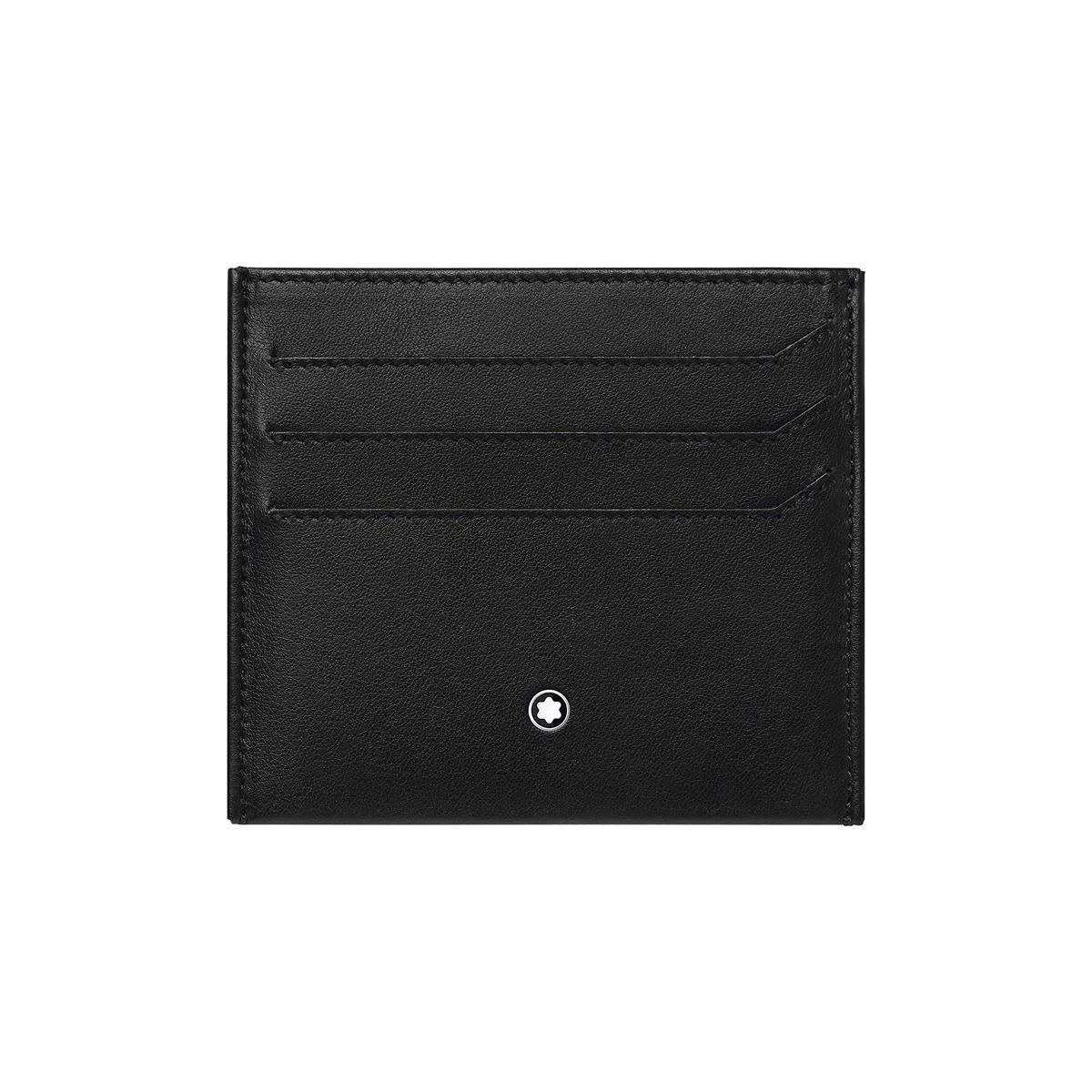 Montblanc Hexagonal Logo Leather Card Holder Men Card Holder Black 118281 Basic Set (Bag+Dust Bag)