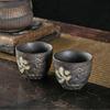 Gilt Tea Cup Rough Pottery Tea Cup Ceramic Chinese Vintage Tea Lamp Zen Master Cup