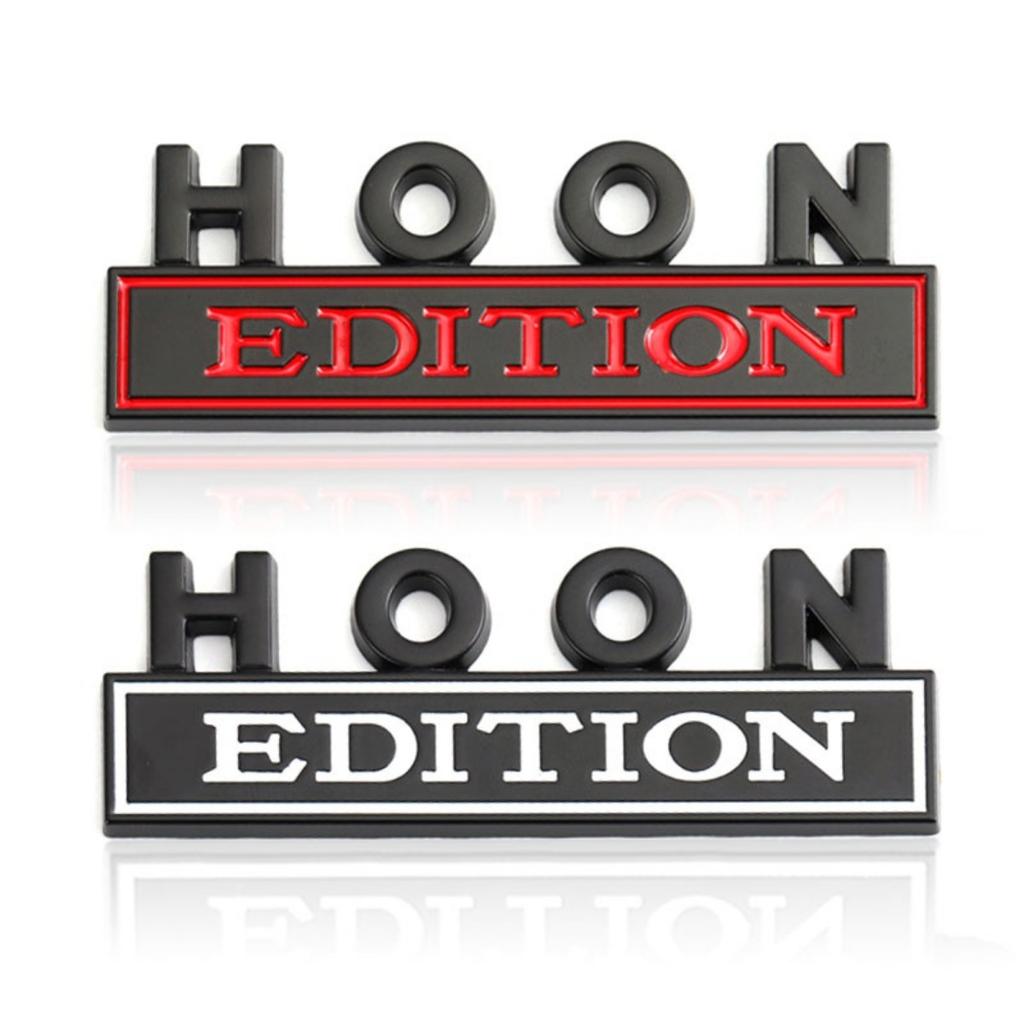 1Pc 3D Metal HOON Edition Logo Car Front Grille Badge Side Fender Rear Trunk Emblem Sticker Decal