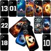 Soccer Number Football Silicone Cover for Samsung Galaxy S10 Lite S8 S9 Plus A33 A34 A31 70 A71 A72 Note 20 9 8 Coque Phone Case