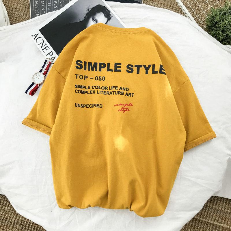 

Мужская футболка с принтом букв, летняя повседневная уличная футболка в стиле поп-музыки с коротким рукавом, топ XXL жёлтый