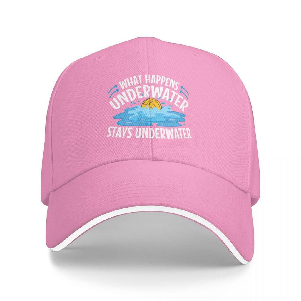 Water Polo What Happens Underwater Stays  Baseball Cap fun hats luxury caps Hood Ladies Mens