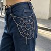 Metal Trouser Chain Gothic Spider Web Chain, Punk Jeans Pants Waist Jewelry Decorative Body Clothing Accessory for Men Women
