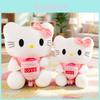 Rose Hello Kitty Cat Plush Toy With Short Plush For Couples Gift And Collectors