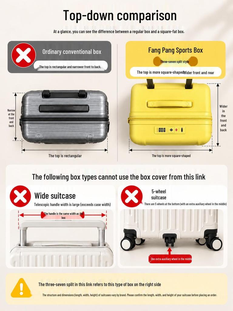 Ultra-Thick Transparent PVC Suitcase Protector for Checked Luggage, Anti-Drop Dust Cover for Travel