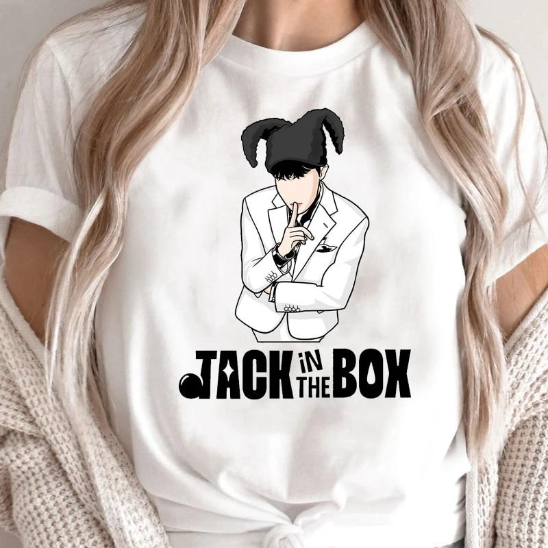 

Женская хлопковая футболка с принтом Kpop, уличная летняя женская одежда