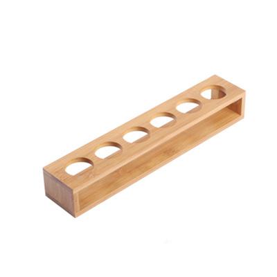 Durable Bamboo Shot Glass Holder with 6 Slots Multipurpose Shot Glass Display Easy To Use Shot Glass Tray Wine Glasses